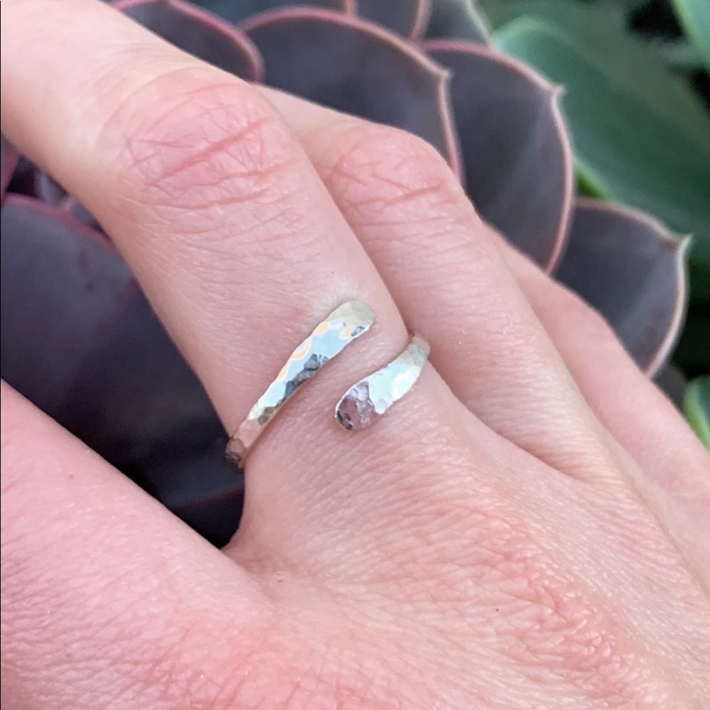 Sterling silver ring - distressed